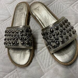 Lane Silver Studded Women's Sandals